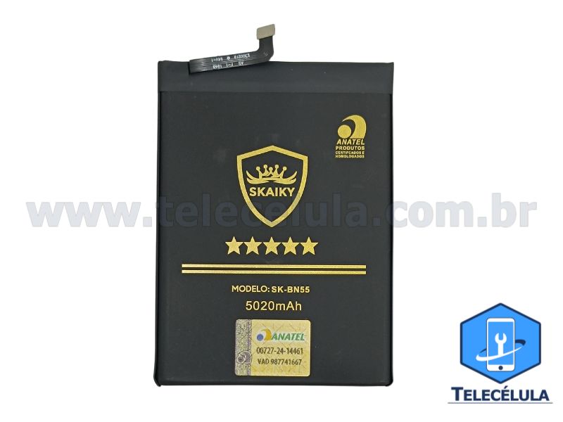 Sem Imagem - BATERIA SKAIKY BN55 MODELO XIAOMI NOTE 9S, NOTE 9 PRO CERTIFICADA ANATEL