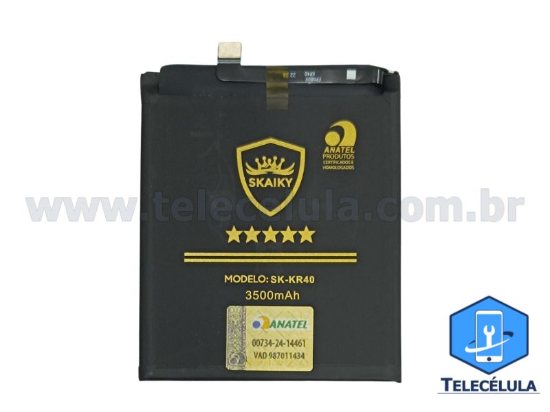 Sem Imagem - BATERIA SKAIKY KR40 MODELO MOTOROLA ONE VISION, ONE ACTION CERTIFICADA ANATEL