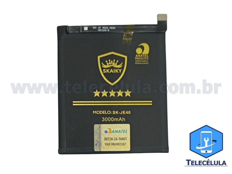 Sem Imagem - BATERIA SKAIKY JE40 MODELO MOTOROLA G7 PLAY, MOTO ONE CERTIFICADA ANATEL