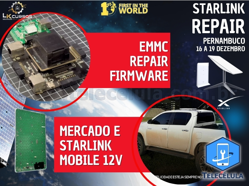 Sem Imagem - STARLINK REPAIR LK CURSOS PERNAMBUCO, TREINAMENTO PRESENCIAL AVANADO REPARO PLACAS STARLINK V2 E V3