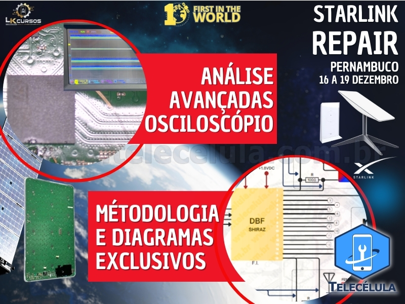 Sem Imagem - STARLINK REPAIR LK CURSOS PERNAMBUCO, TREINAMENTO PRESENCIAL AVANADO REPARO PLACAS STARLINK V2 E V3