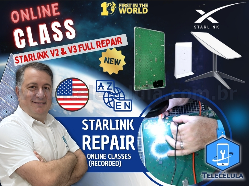 Sem Imagem - ADVANCED ONLINE COURSE IN REPAIRS OF STARLINK V2 AND V3 ANTENNA BOARDS (ENGLISH LANGUAGE).