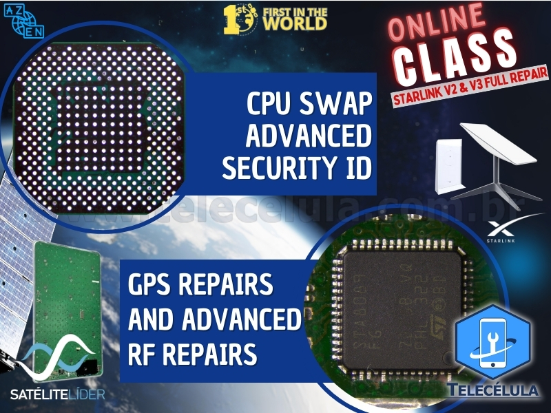 Sem Imagem - ADVANCED ONLINE COURSE IN REPAIRS OF STARLINK V2 AND V3 ANTENNA BOARDS (ENGLISH LANGUAGE).