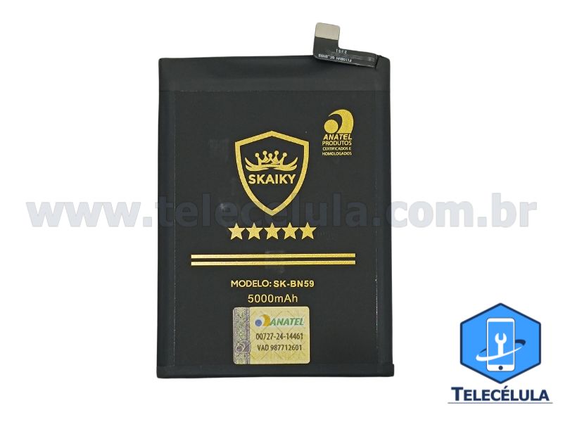 BATERIA SKAIKY BN59 MODELO XIAOMI NOTE 10, NOTE 10S, NOTE 10 PRO CERTIFICADA ANATEL