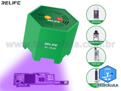 LMPADA INTELIGENTE LED RELIFE RL-014D UV PARA CURA DE COLA SOLDER MASK, SOLDER PCB